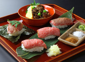 飛騨牛寿司 五種盛り イメージ