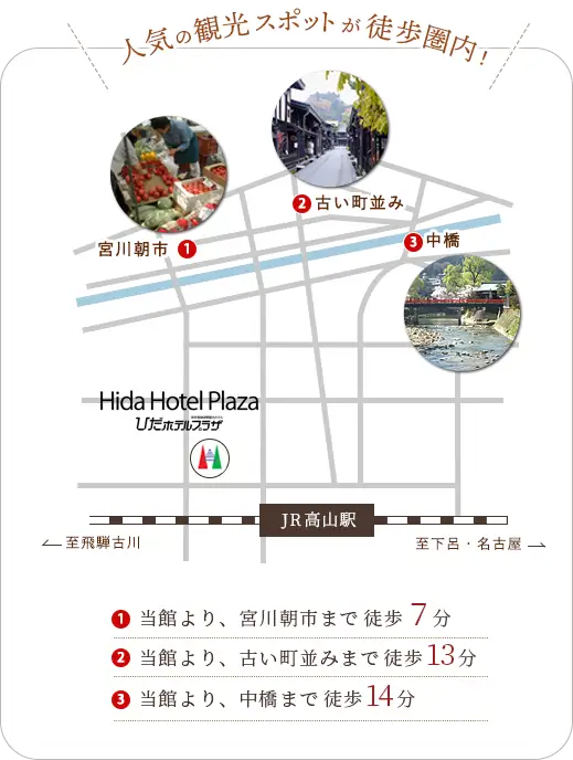 人気の観光スポットが徒歩圏内！