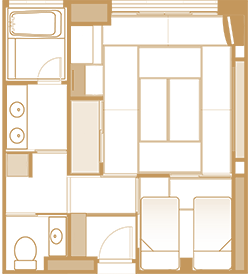 ［皆美館］＜優雅＞和室 間取り図