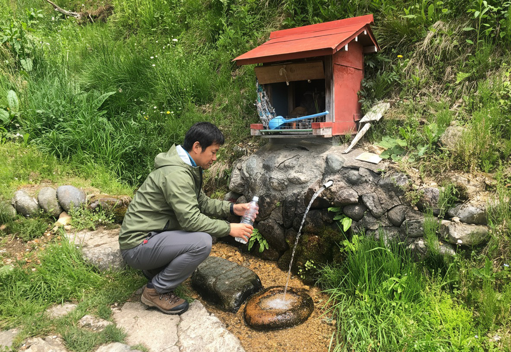 天王洞の不動明王お助け水