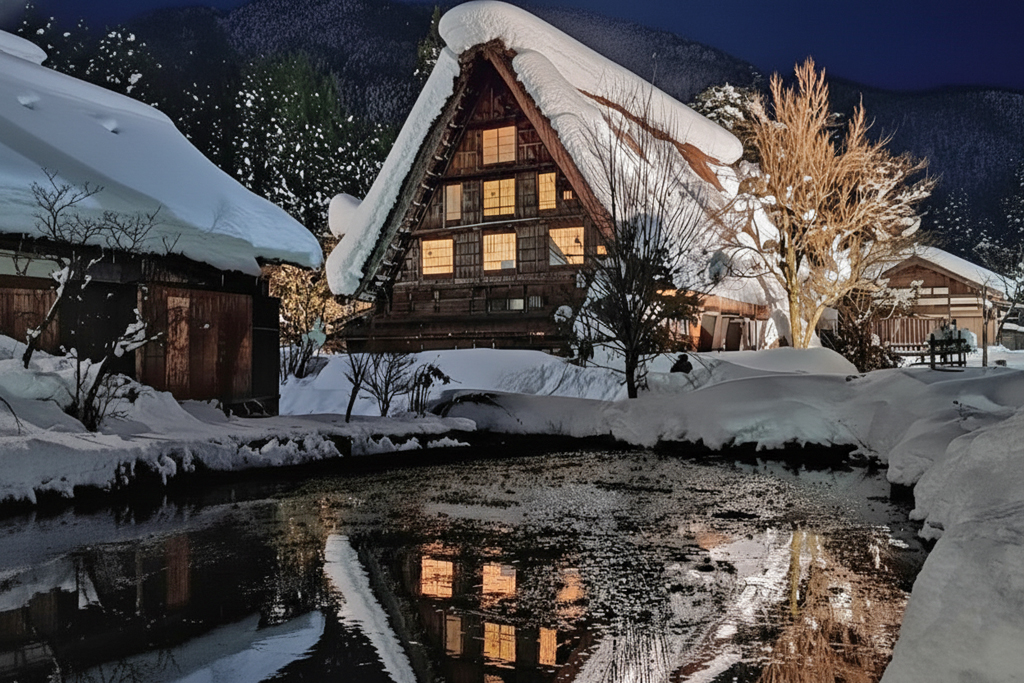 白川郷ライトアップ